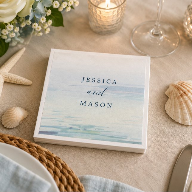Strandbröllop Cocktail serviett Pappersservett (Skapare uppladdad)
