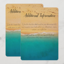 Strandbröllop Kompletterande informationskort