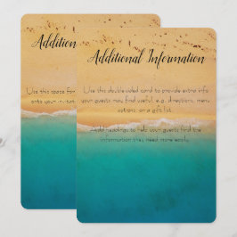 Strandbröllop Kompletterande informationskort Inbjudningar