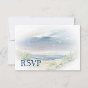 Strandbröllop RSVP-inbjudan Inbjudningar