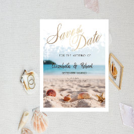 Strandbröllop, Sand, Snigelskal Spara Datum Datumet
