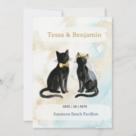 Strandbröllop Spara Datum – Tessa & Benjamin Inbjudningar