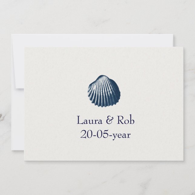 Strandbröllop Spara datumet (Framsida)