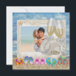 Strandbröllop - SRF Inbjudningar<br><div class="desc">Detta kommer att bli en söt och elegant inbjudan till en strandbröllop. Lek med papperssorterna så att det passar din stil och din budget. Jag har metalliskt is på denna med en fin brölloppsbakgrund i papper. Zazzle erbjuder mängdrabatt, så ha en stor fest... och njut. Grattis. Tack för att du...</div>