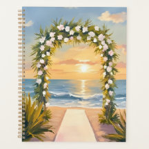 Strandbröllopsbåge Blommig Akvarell