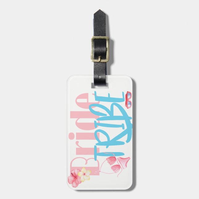 Strandbrud - brudstambikini och snäckor bagagebricka (Vertikal Framsida)