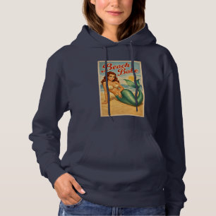 Strandbrud Pin-Up Siren Konst Retro Kustliv T Shirt
