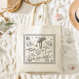 Strandbrud Totebag – Retro stranddesign Tygkasse