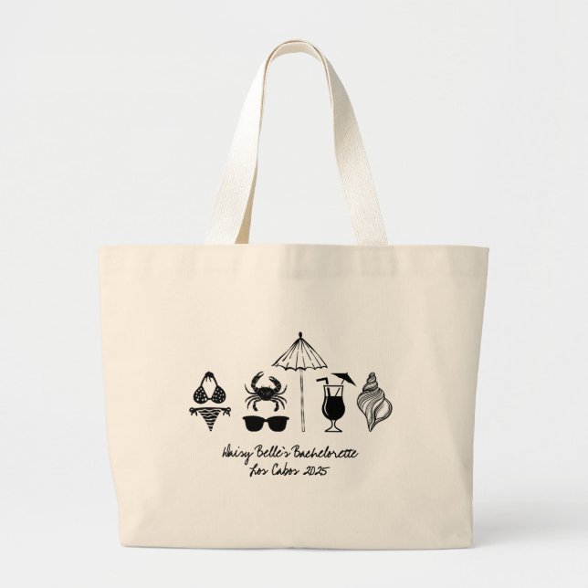 Strandbrudtids-handväskor Jumbo Tygkasse (Framsidan)