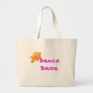 Strandbrudtotot hänger lös: Hibiskusdesign Jumbo Tygkasse