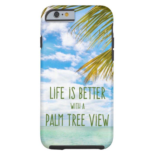 Strandcitationsteckenliv är bättre med en palmträd Case-Mate iPhone skal (Baksidan)