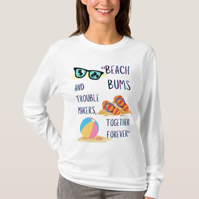 stranddag citat t shirt (Framsida)