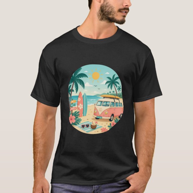 Stranddag T Shirt (Framsida)