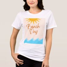 Stranddag T-Shirt | Solvågor Sommar Tee