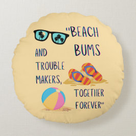 stranddagsfaktura rund kudde