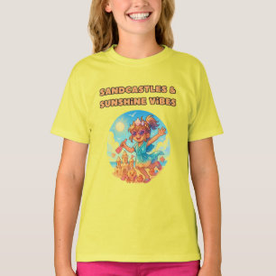 Stranddagskjorta, tecknad flickor skjorta t shirt