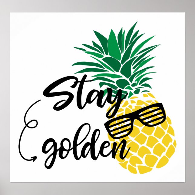 Stranddekaler poster för kute av ananas (Framsidan)