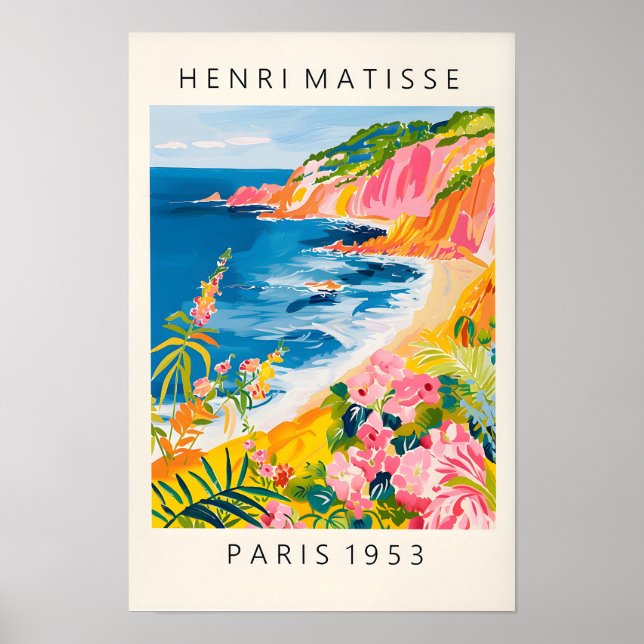 Stranddekor, Havstryck i Henri Matisse Affisch (Framsidan)