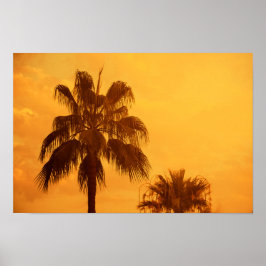 Stranddesign för sommarstrand handflatan poster