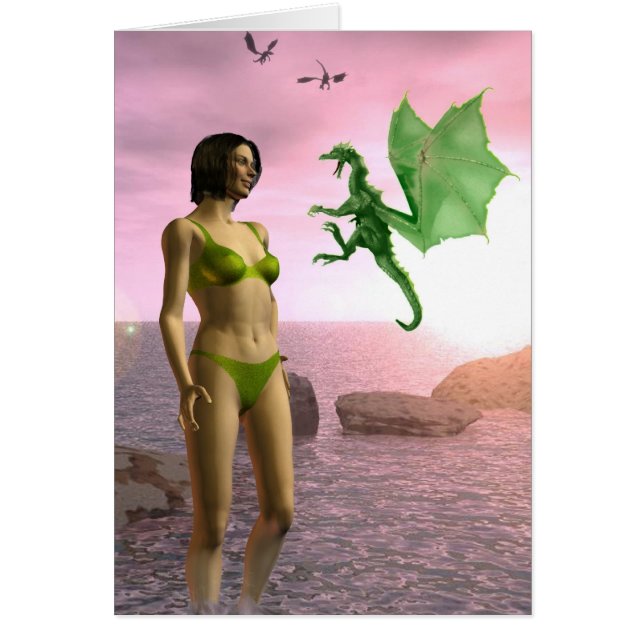 Stranddrake Hälsningskort (Framsidan)