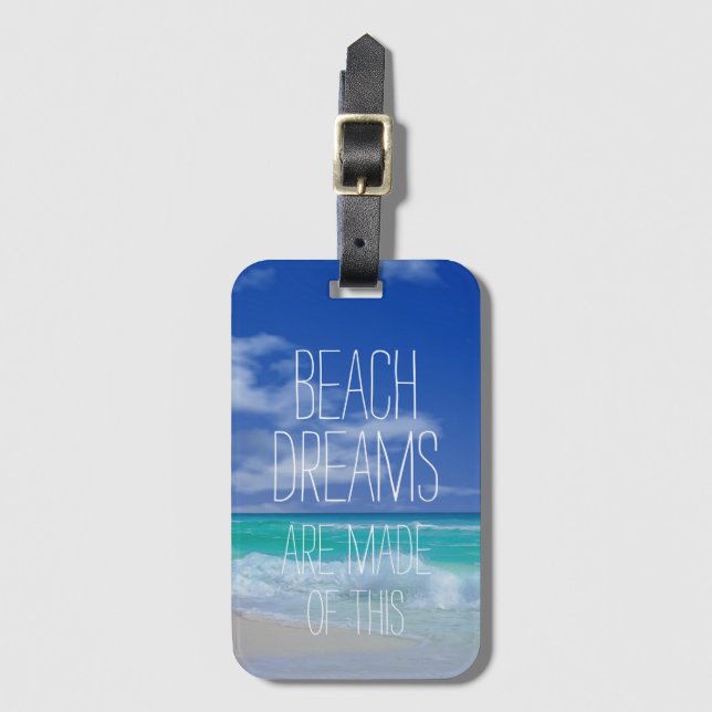 Stranddrömmar hänger lös märkren med bagagebricka (Framsida vertikal)