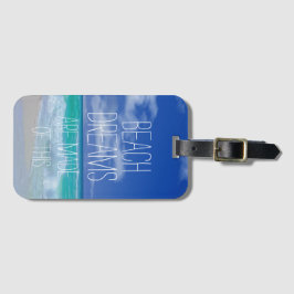 Stranddrömmar hänger lös märkren med bagagebricka