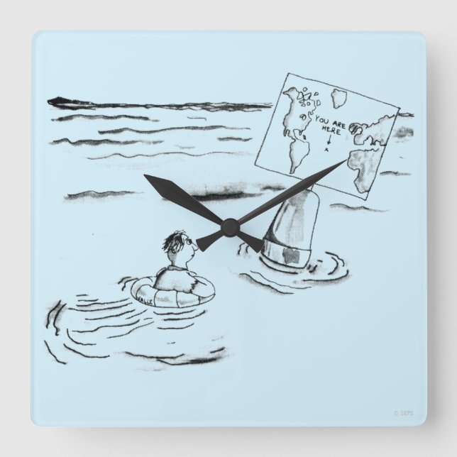 Stranded Fyrkantig Klocka (Framsida)