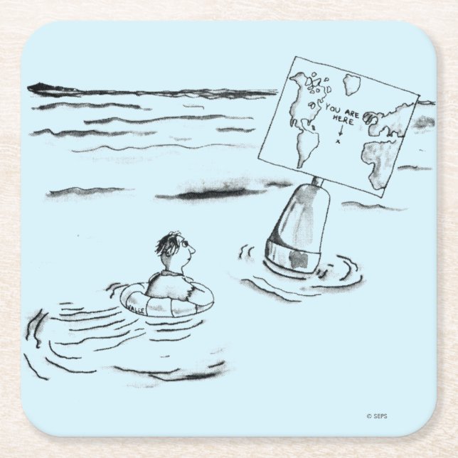 Stranded Underlägg Papper Kvadrat (Framsidan)