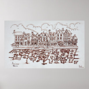 Stranden, Amiens Somme, Frankrike Poster