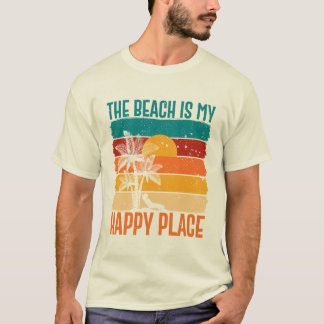 Stranden är min lycklig ställe t shirt