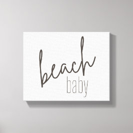 stranden baby. Arbetsyta med radbyte Canvastryck