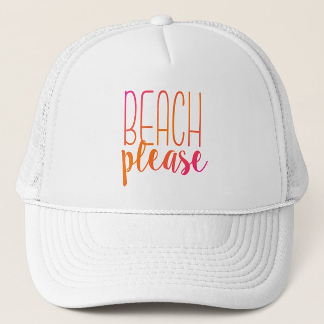 Stranden behar den | rosa- och orangeOmbre Truckerkeps (Framsida)