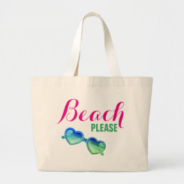 Stranden behar! jumbo tygkasse