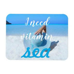 Stranden beskådar //som jag behöver vitaminhavet magnet