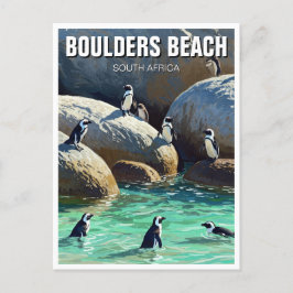 Stranden Boulders Pingviner Sydafrika Resa Vykort