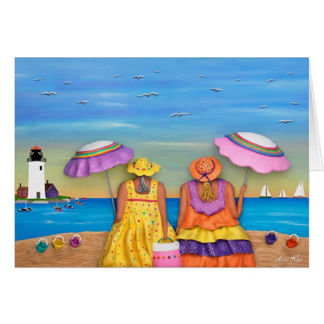 Stranden daterar hälsningskort (Framsidan Horizontal)