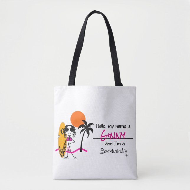 Stranden för den Beachaholic surfaretotot hänger Tygkasse (Framsida)