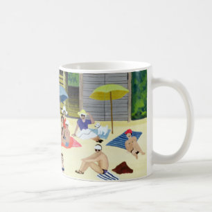 Stranden förlägga i barack 1991 kaffemugg