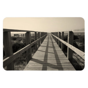 Stranden går i Sepia Magnet