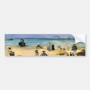Stranden i Boulogne av Edouard Manet Bildekal