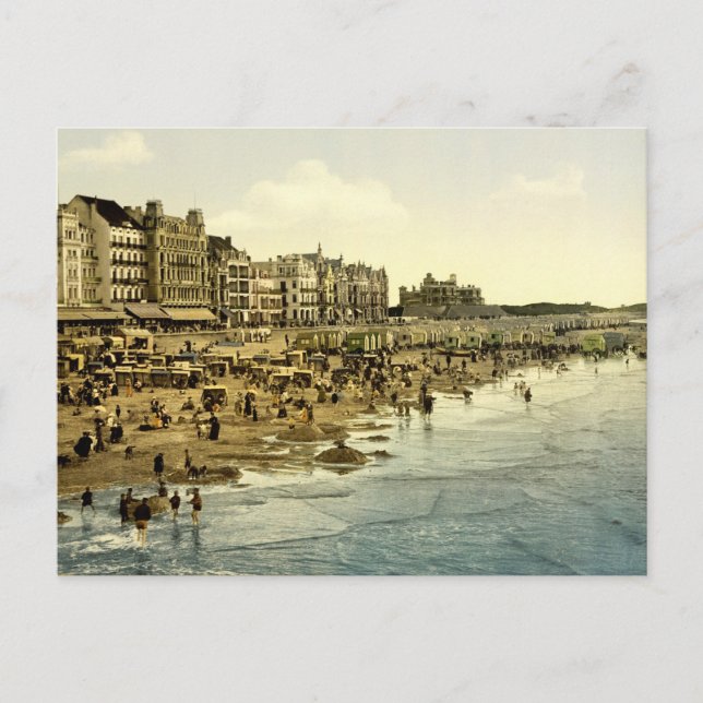 Stranden i Ostend Belgium Vykort (Framsida)