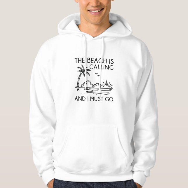 Stranden kallar hoodie (Framsida)
