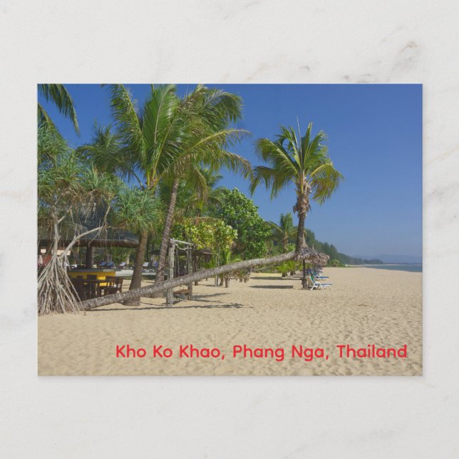 Stranden, Kho Ko Khao, Phang Nga vykort (Framsida)