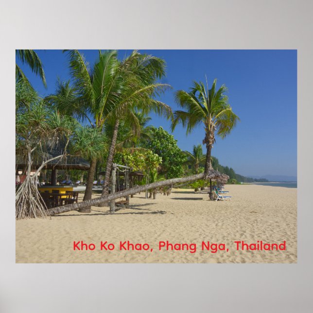 Stranden, Kho Ko Khao, Phang Nga vykort Poster (Framsidan)