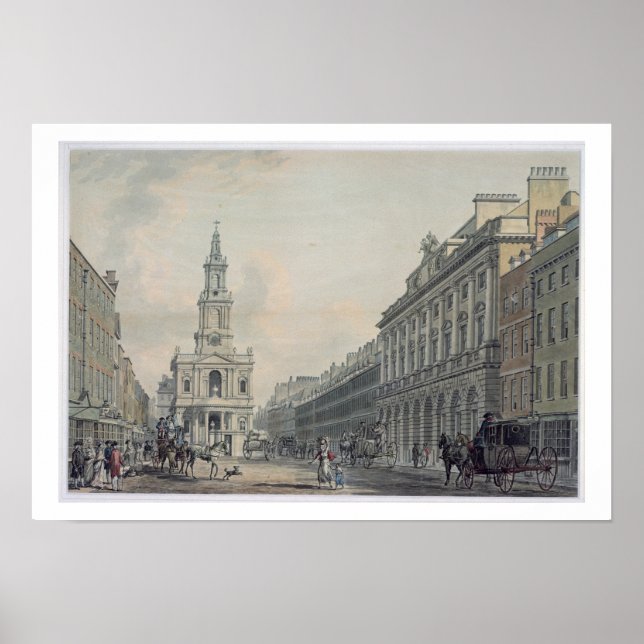 Stranden med Somerset House och St Mary le Str Poster (Framsidan)
