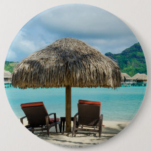 Stranden på Bora Bora knäppas Knapp