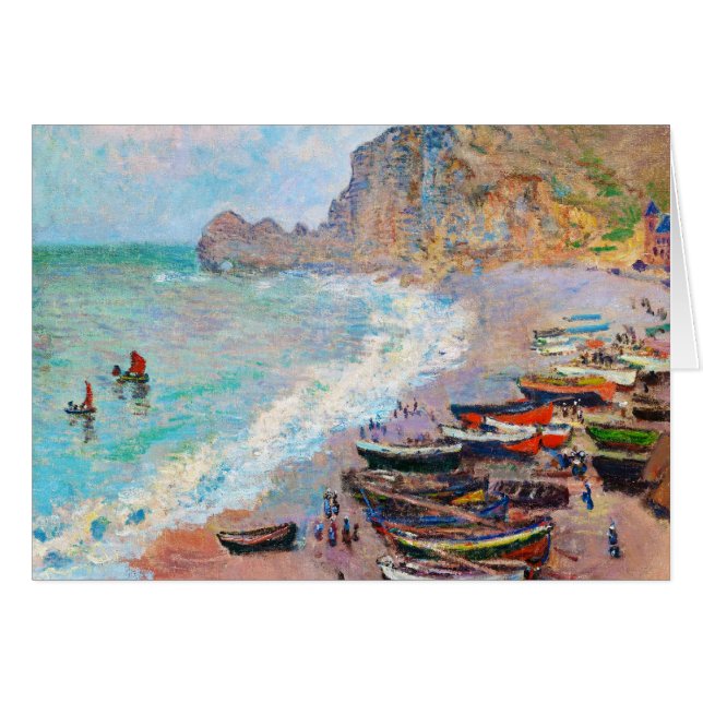 Stranden på Etretat Claude Monet OBS Kort (Framsidan Horizontal)