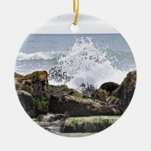 Stranden på Montauk, NY Julgransprydnad Keramik