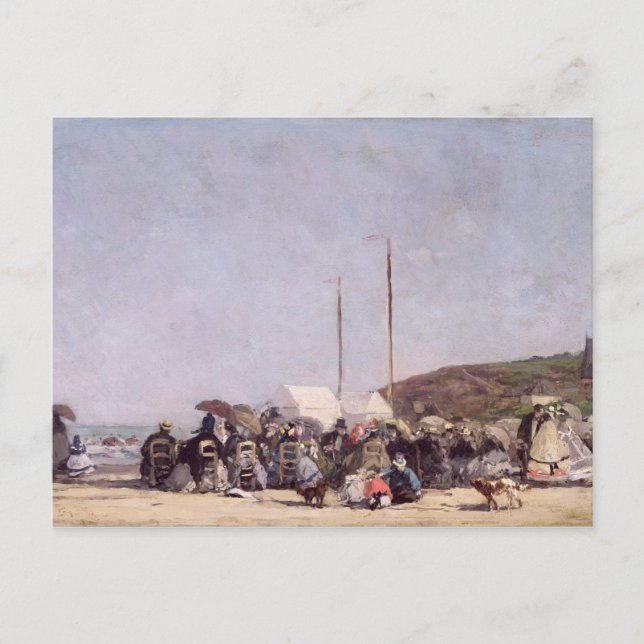 Stranden på Trouville, 1864 Vykort (Framsida)