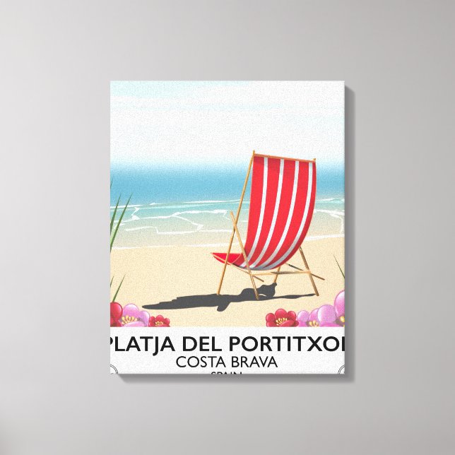 Stranden Platja del Portitxol, Costa Brava, Spanie Canvastryck (Framsida)